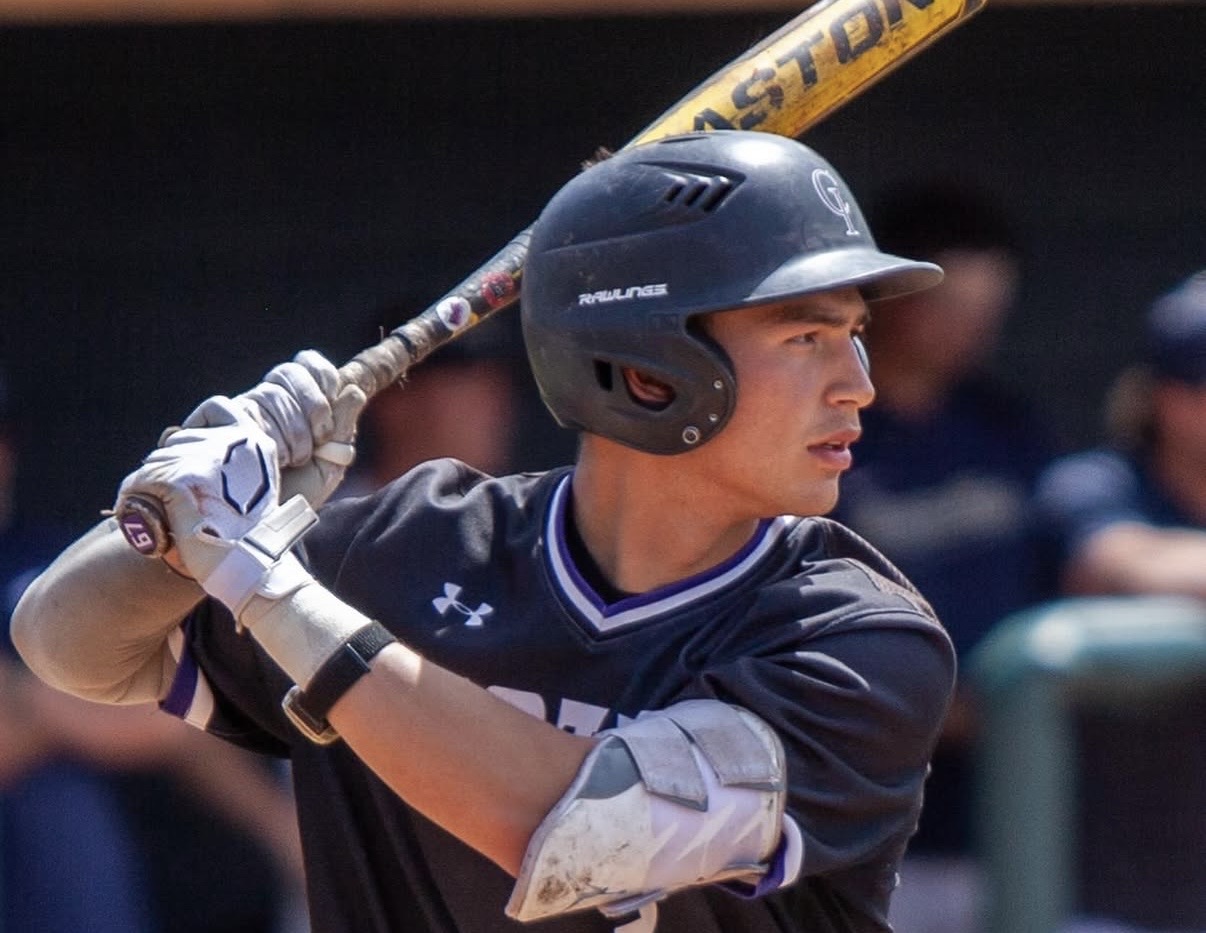 Pete Bacon loaded up at the plate